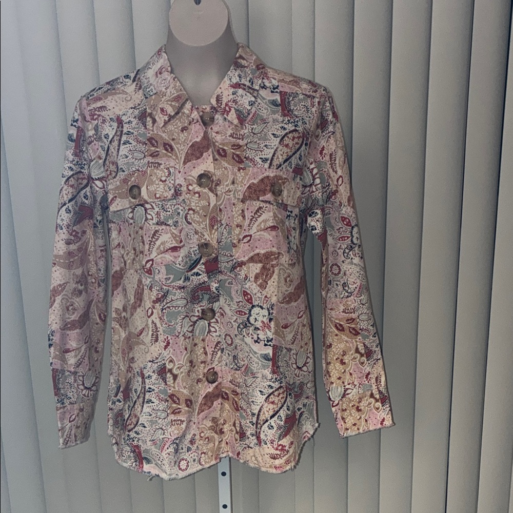 Colorful Paisley Button-Up Shirt